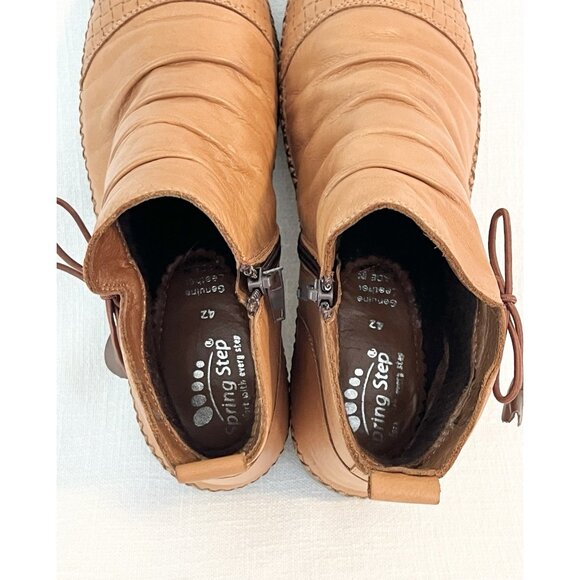 Spring Step‎ Women's Pomeroy Chelsea Boot Leather Sz 10.5-11. Camel Color - Picture 5 of 14